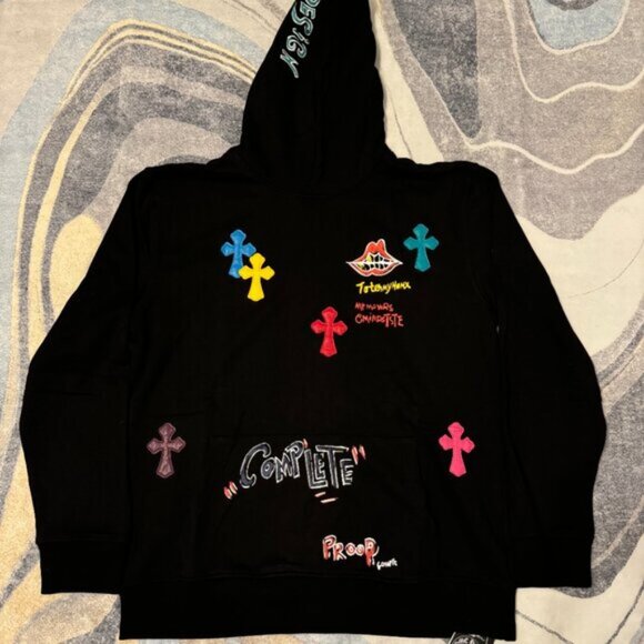 Chrome Hearts Black Supply The Demand Crosses Hoodie Men’s Size Large - Picture 1 of 4
